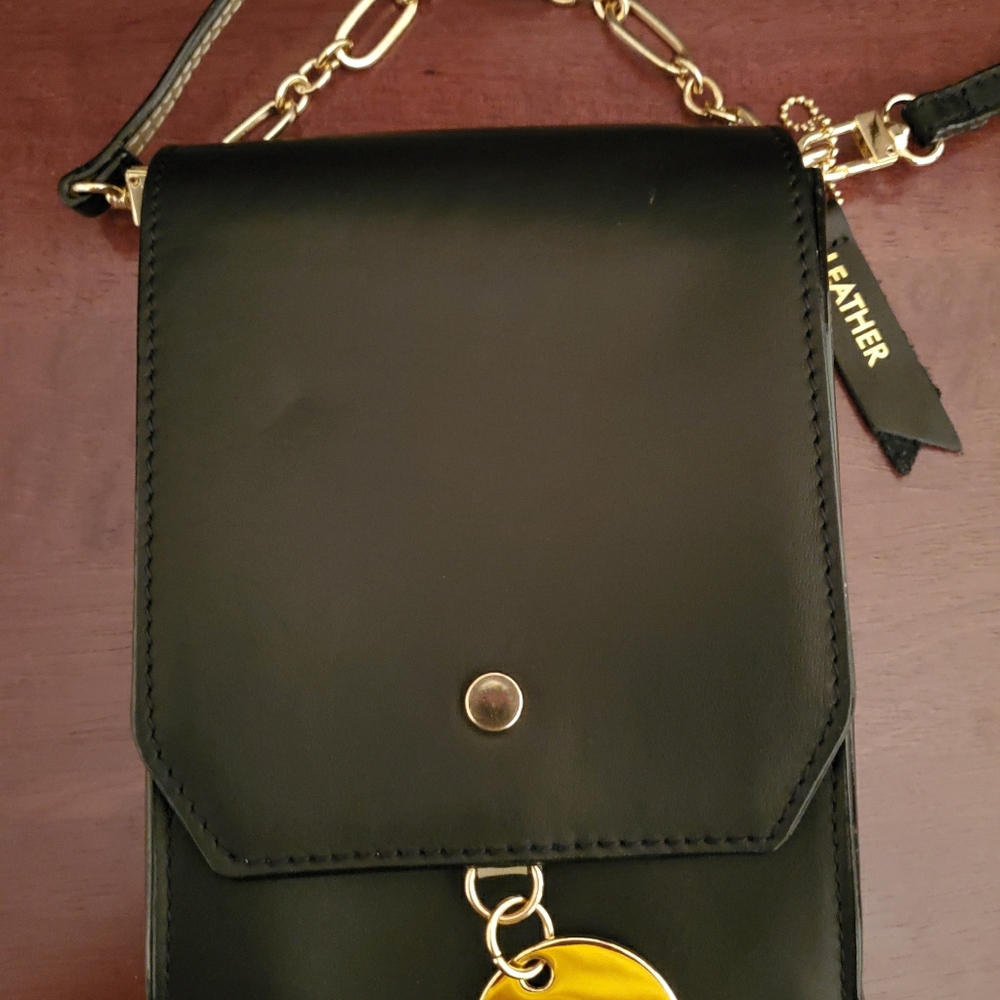 Antonio Melani black leather crossbody